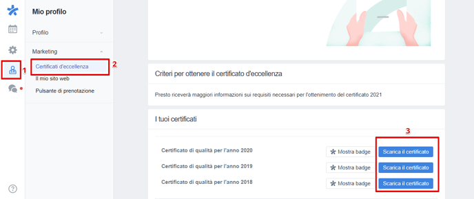 Certificati dEccellenza