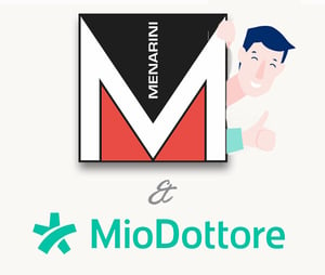 Menarini logo partnership MioDottore logo